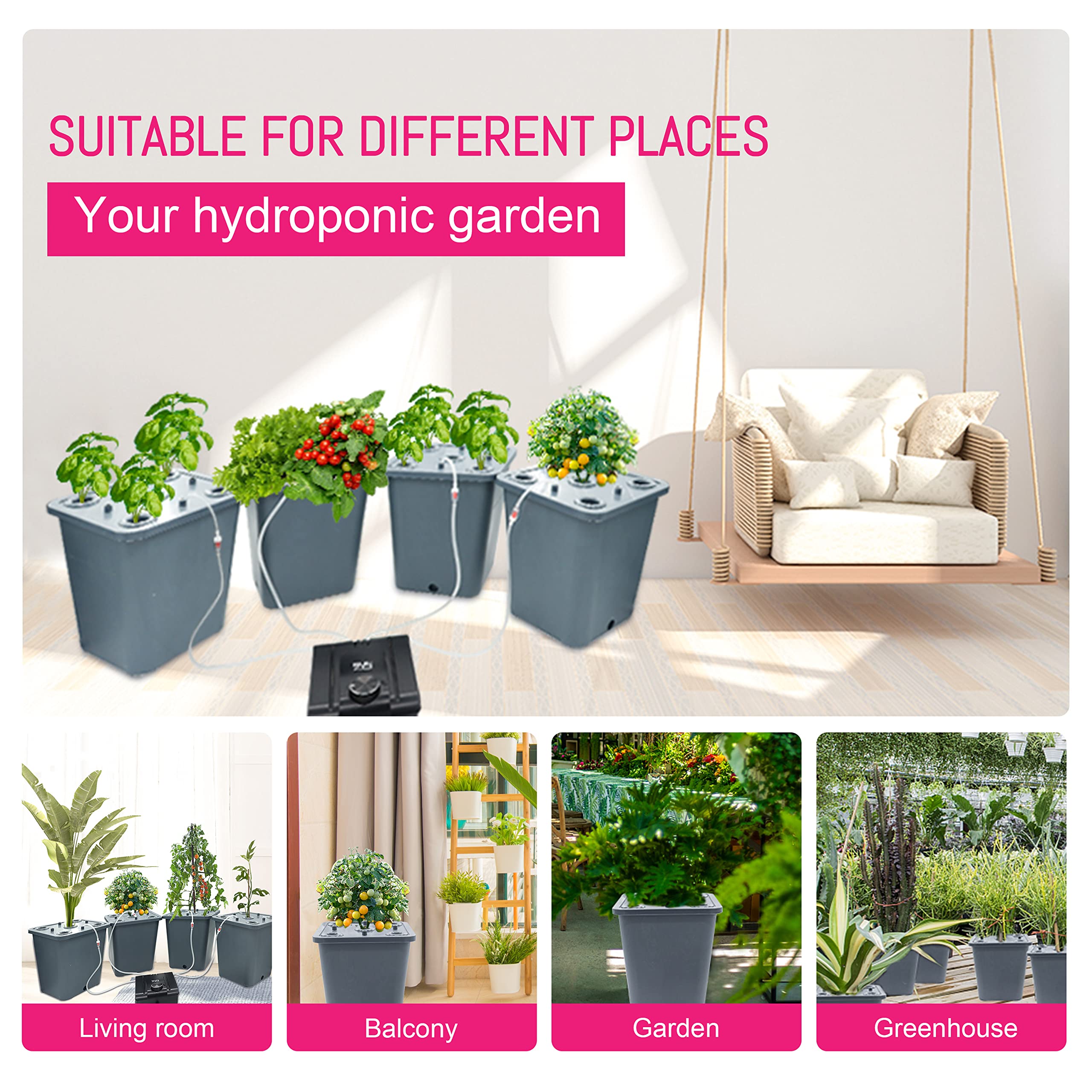 Amazon.co.jp: Lawnful 4 水耕栽培バケツキット 植物用 水耕栽培